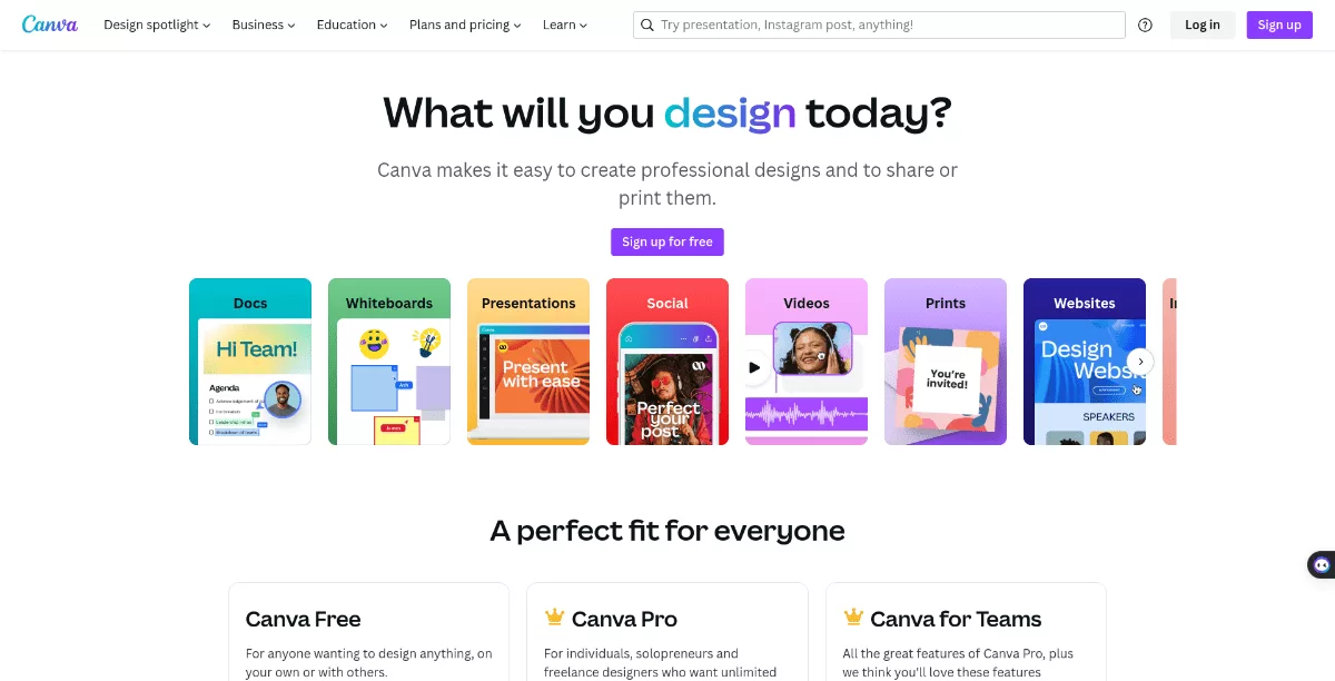 Canva Frontpage